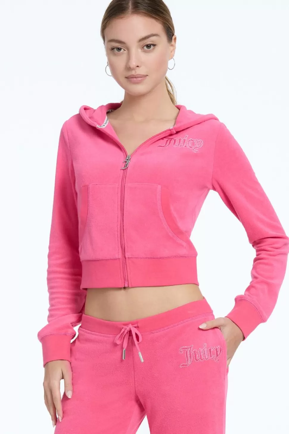 Juicy Couture Track Tops | Track Tops^Tonal Towel Terry Zip-Up Hoodie