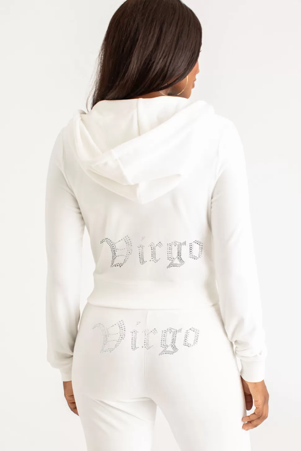 Juicy Couture Virgo^Virgo Big Bling Velour Hoodie