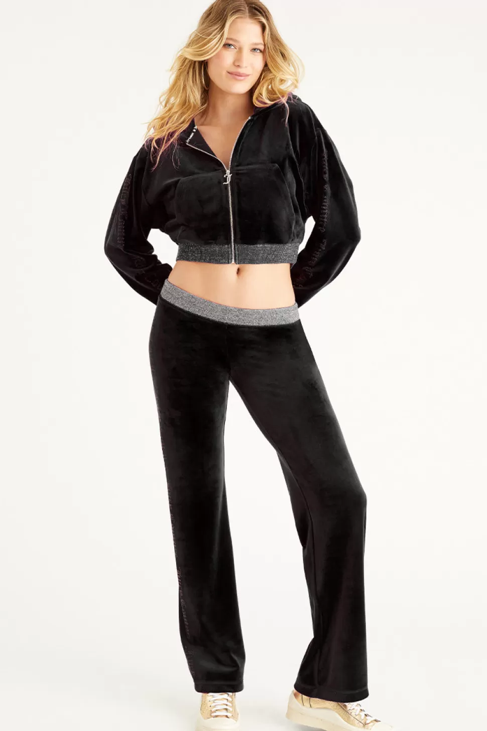 Juicy Couture Track Bottoms^Wide Leg Pants with Side Bling